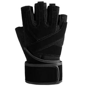 Gants de sport personnalisés Tombola en polyester à demi-doigts avec fermeture réglable pour la musculation unisexe - Product Image 2