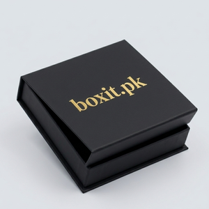 Luxury Waterproof Book-Style Perfume <b>Box</b> Matte <b>Black</b> Rigid Packaging with Custom Logo & Foam Insert - Product Image 1