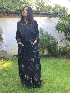 Factory Direct Women's Boho Wedding Dress Sexy <b>Wrap</b> Long Summer Beach Kimono Wide Sleeve Sequin Back Cut Plus Size Tie Included - Product Image 6
