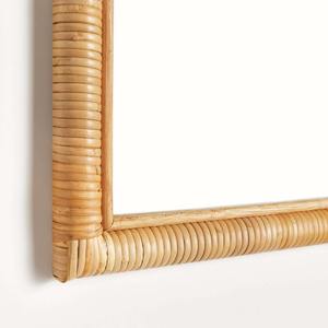Miroir mural en rotin fait main, cadre tissé à la main, décoration murale minimaliste pour la maison, l'hôtel, le café, vente en gros, écologique - Product Image 2