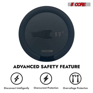 Chargeur sans fil 5Core 15W certifié Qi, tapis de charge rapide, chargeur - Product Image 2