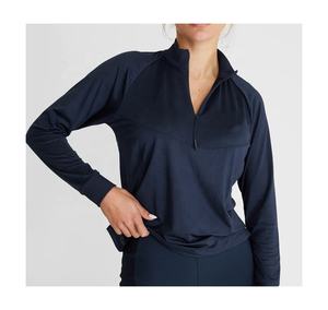 Ropa ecuestre de manga larga para mujer, ropa de montar, camisas de capa Base de malla Ecuestre para mujer - Product Image 1