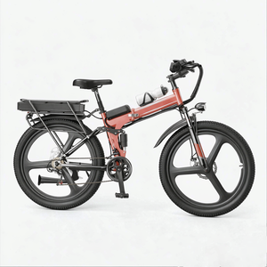 Bicicleta eléctrica de montaña plegable de 26 pulgadas, batería de litio de 48V y 8Ah, bicicleta eléctrica de 21 velocidades con doble amortiguación para adultos - Product Image 1