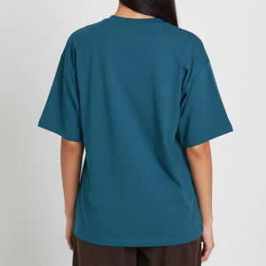 Camiseta de Manga Corta para Mujer, 100% Algodón Jersey, Color Sólido, Secado Rápido, Ecológica, con Apliques y Logotipo Personalizado, Estilo Casual, Gran Venta - Product Image 3