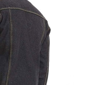 Blouson en jean blanc classique pour homme, grande taille, respirant, écologique, tendance hiver, personnalisable, 100 % coton sur le devant - Product Image 6