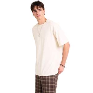 Camiseta de Manga Corta para Hombre, 100% Algodón, Color Sólido, Corte Holgado, Talla Grande, Diseño Liso, Estilo Inside-Out, Venta al Por Mayor - Product Image 4