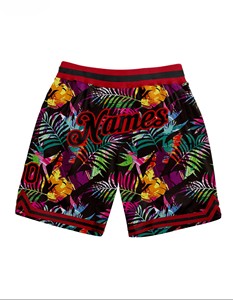 Shorts de bain pour hommes à imprimé floral tropical, séchage rapide, taille élastique, style décontracté, taille mi-haute, longueur courte - Product Image 6