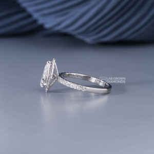 Anillo de Moissanita de Lujo con Corte de Pera para Mujer, Plata de Ley S925, Joyería de Compromiso y Boda, Chapado en Oro Rosa, 1.33ct - Product Image 3