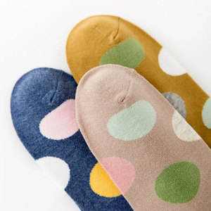 High Quality Ankle <b>Socks</b> With Colorful Dot Pattern Cotton Breathable Summer Casual <b>Socks</b> For Adults - Product Image 4