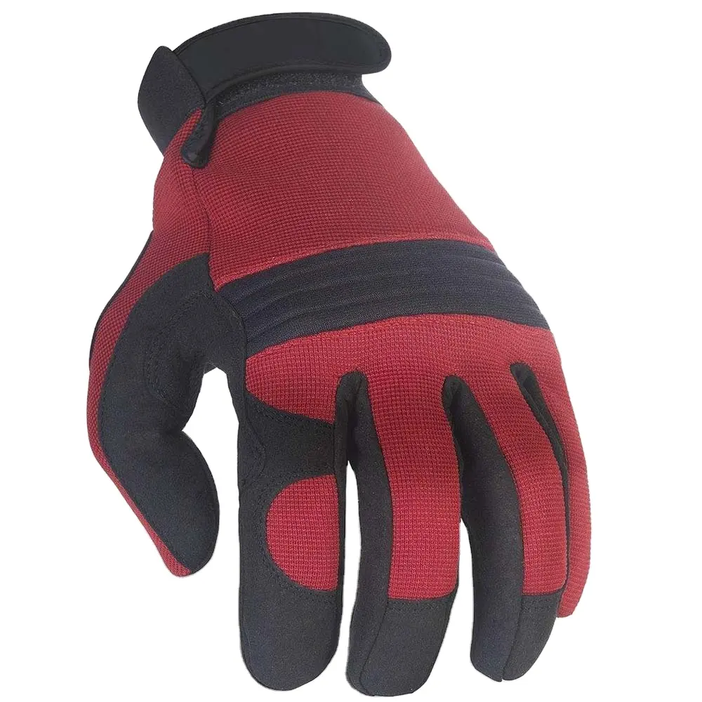 Premium Mechanic Duty Gloves with Padded Knuckles, Reinforced Palm, Firm