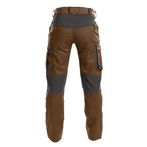 Men Heavy Duty <b>Work</b> <b>Cargo</b> Pants Cotton Abrasion Resistant Industrial Trousers Brown with Gray Reinforced Knees - Product Image 4