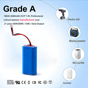 Аккумуляторный блок KRL 7.4V 2600mAh 18650 2S1P Li-ion с проводным разъемом, CE RoHS, для портативных POS-терминалов - Product Image 1
