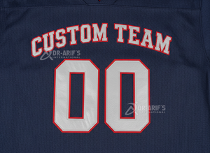 Ensemble de maillots de football américain personnalisés pour équipe, sublimés, col en V, anti-humidité, maille de marque premium, taille élastique, coupe régulière pour hommes adultes - Product Image 6