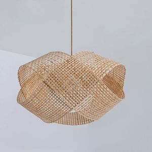 Modern Design Bamboo Pendant <b>Light</b> with Simple Structure for Indoor AC Powered Living Room and Retail <b>Space</b> Lighting - Product Image 1