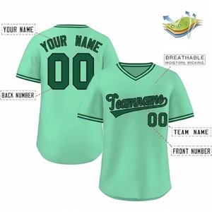 Camisetas de Béisbol Personalizadas con MOQ Bajo, Transpirables, que Absorben la Humedad, Cuello en V, Ropa Deportiva para Hombre, Fabricante de Camisetas de Béisbol por Sublimación - Product Image 5
