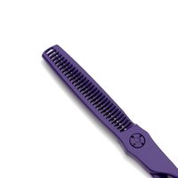 Ciseaux à effiler professionnels OEM de 6,0 pouces, couleur violette, en acier inoxydable, pour droitiers, ciseaux de salon, vente en gros
