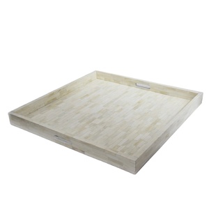 Bandeja de servicio con incrustaciones de hueso de último diseño para mesas y espacios habitables Suministro de personalización del exportador indio disponible - Product Image 1