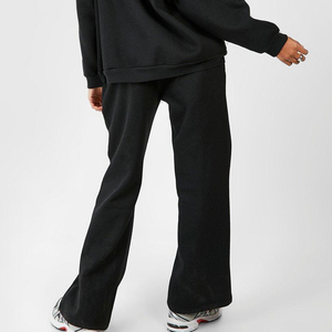 Conjunto Deportivo Personalizado OEM para Gimnasio, Color Negro Sólido, Manga Larga, Informal, con Sudadera con Capucha y Pantalones Deportivos para Otoño - Product Image 2