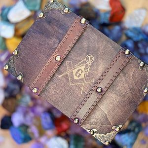 Masonic Engraved <b>Wooden</b> Chest <b>Box</b> with Velvet Lining – Freemason Supplies & <b>Tools</b> Storage, Keepsake & Jewelry Organizer - Product Image 2