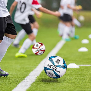 Logotipo personalizado impreso tamaño oficial 5 balón de fútbol calidad entrenamiento PVC goma cuero partidos de fútbol también disponible tamaño 4 - Product Image 4