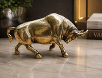 Statue de tigre en métal antique, figurine de bête en métal massif faite à la main, Feng Shui, décoration de table de salon - Ali Handicrafts