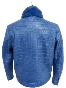 Veste en cuir véritable pour homme, motif crocodile, style tendance, vêtement d'extérieur classique pour l'hiver, vêtements de créateur sur mesure - Product Image 6