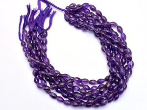 Amethyst 8x12mm Tube Faceted <b>Beads</b> Natural Amethyst Semiprecious Gemstone Rice Briolette <b>Loose</b> <b>Beads</b> For Jewelry Making Supplies - Product Image 2