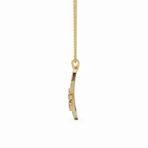Collar con Colgante de Diamantes Cultivados en Laboratorio para Mujer, Oro Amarillo de 18K, 31 Diamantes, Certificado IGI VVS, para Bodas y Fiestas - Product Image 4