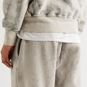 Chándal informal con capucha de corte regular y lavado ácido, 100% algodón, para uso exterior, hecho en Pakistán. - Product Image 3