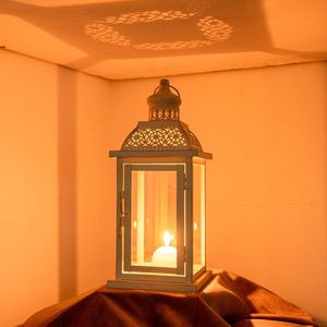 <b>Large</b> Metal Candle <b>Lanterns</b>, Vintage Hanging Candle Holders Farmhouse Shelf Wedding Front Porch Patio Decor at Bulk Price - Product Image 5