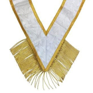 Écharpes Maçonniques Complètes pour Officiers Provinciaux et Chevaliers Templiers, avec Broderie Haute Qualité, en Moiré Noir, selon la Réglementation Anglaise et l'Ordre Étoile d'Orient - Product Image 4