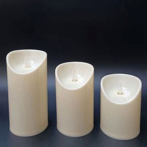 Bougies LED de Noël en gros, sans flamme, à effet vacillant, en forme de pilier, avec couvercle en tissu, idéales pour cadeaux - Product Image 4