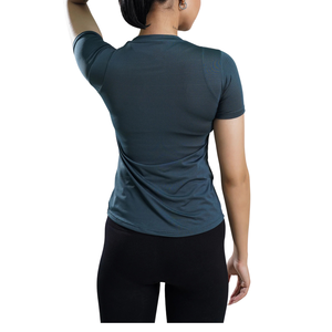 Camiseta Deportiva de Manga Corta para Mujer, Cuello Redondo, Ajustada, Elástica, Transpirable, de Secado Rápido, para Gimnasio, Fitness, Running, Yoga, Entrenamiento - Product Image 5