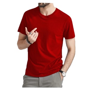 T-shirts pour hommes de haute qualité 100% coton, motif uni, décontractés, respirants, anti-boulochage, prix de gros, service OEM - Product Image 6