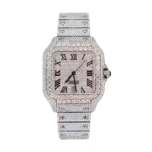 Reloj de Pulsera de Cuarzo Analógico Elegante para Hombre con Diamantes de Moissanita y Diseño Iced para Uso Diario - Product Image 4