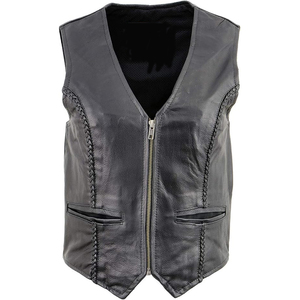 Chaleco de Motocicleta para Mujer Samroz Sports, Negro, Vaquero, Cuello en V, Resistente al Viento, con Estampado de Leopardo, Anti-Pilling, de Secado Rápido y Transpirable - Product Image 1
