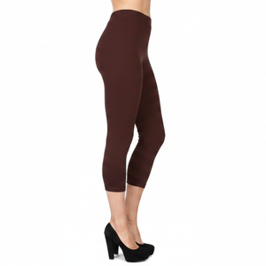 Women's Color Full Length Extra Long Leggings Cotton/Bamboo Fiber Knitted Quick Dry Breathable High Waisted Tight <b>Running</b> - Product Image 3