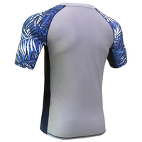 T-shirt de compression unisexe à manches courtes, protection UV, séchage rapide, respirant, sublimé, fabricant OEM