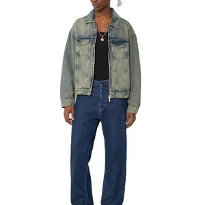 Veste en jean longue d'hiver pour hommes, fabrication OEM, haute qualité, prix de gros, personnalisable, pour adultes et prix abordable 2026 - Product Image 1