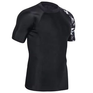 Ropa Deportiva Flexible para MMA y Boxeo, Rashguards con Logotipo Personalizado, Nuevo Estilo con Cuello Redondo para Hombre - Product Image 3