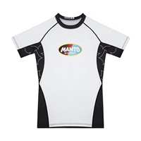 Rashguard MMA en polyester/nylon extensible imprimé par transfert thermique, couleur/logo personnalisés, 280g, faible coût, vente en gros, arts martiaux