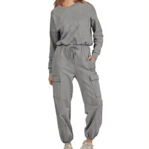 Plain Color Women Tracksuit Street Wear New Arrival Women <b>Track</b> <b>Suit</b> for Adult Custom Casual 100% Cotton Sweat <b>Suit</b> <b>Ladies</b> - Product Image 6