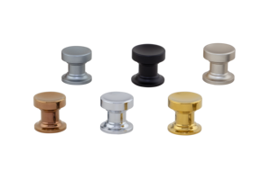 มือจับทรงกลมเรียบทำจากอะลูมิเนียม ดีไซน์ลายหิน เคลือบ PVD สีทองไหม สีดำ สี CP สีเทา สีโรสโกลด์ สำหรับตู้ - Product Image 2