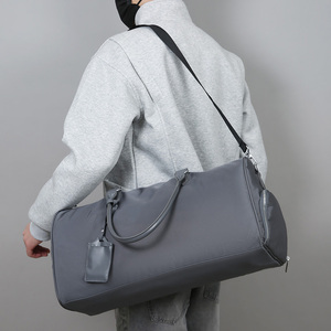 Sac de voyage en nylon pour homme, forme ovale, fermeture à glissière, double poignée, capacité de 20 à 36 L, résistant à l'eau, compartiments multiples - Product Image 2