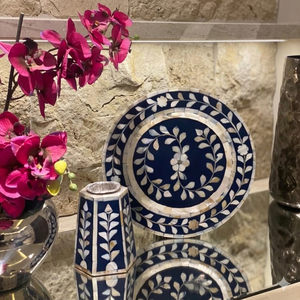 Indian Marble Hand-made Modern Art Antique Tray Set <b>Incense</b> Burner Bakhoor Jewellery Box Ginger Scent Car <b>Diffuser</b> <b>Aromatherapy</b> - Product Image 1