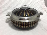 Casserole moderne en acier inoxydable, récipient de service, forme élégante, écologique, idéal pour les mariages, la restauration et les occasions spéciales