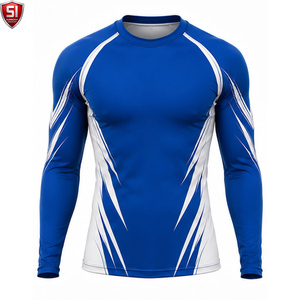 Unisex <b>Long</b> <b>Sleeve</b> Rash Guard <b>Compression</b> <b>Shirt</b> Printed Quick Dry Spandex/Polyester Sports Bodysuit Lightweight Activewear - Product Image 1