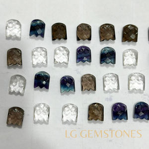 ควอตซ์สโมคกี้ธรรมชาติรูปผีสำหรับฮาโลวีน แกะสลักด้วยมือ หินคริสตัลรูปผีสำหรับทำเครื่องประดับ - Product Image 5