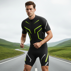 Tenue de cyclisme en gros directement de l'usine, personnalisable en couleur et taille, vêtements de vélo de route avec rembourrage en mousse haute densité, ensemble de vêtements de cyclisme - Product Image 5