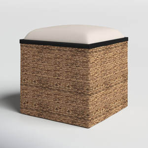 เก้าอี้สตูลแบบถักทอพร้อมที่นั่งตกแต่งบ้านผลิตภัณฑ์สไตล์ออตโตมัน - Product Image 5